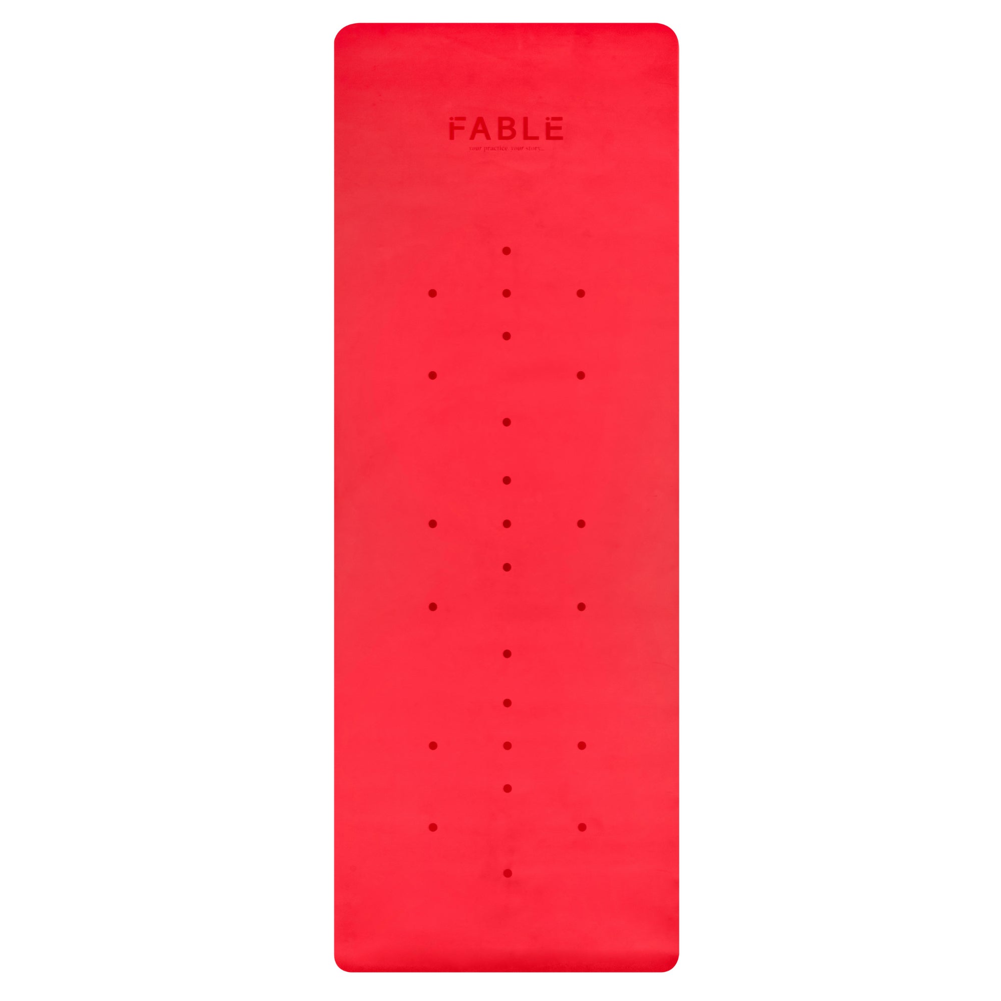 Fable Yoga Red Travel Yoga Mat -  2mm Commuter Special Edition Colour