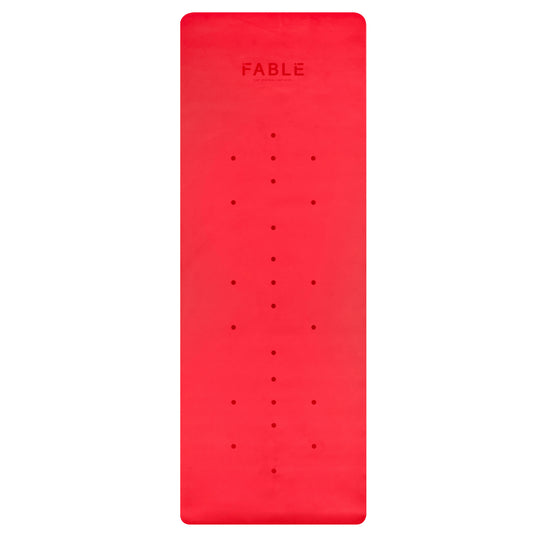 Fable Yoga Red Travel Yoga Mat -  2mm Commuter Special Edition Colour