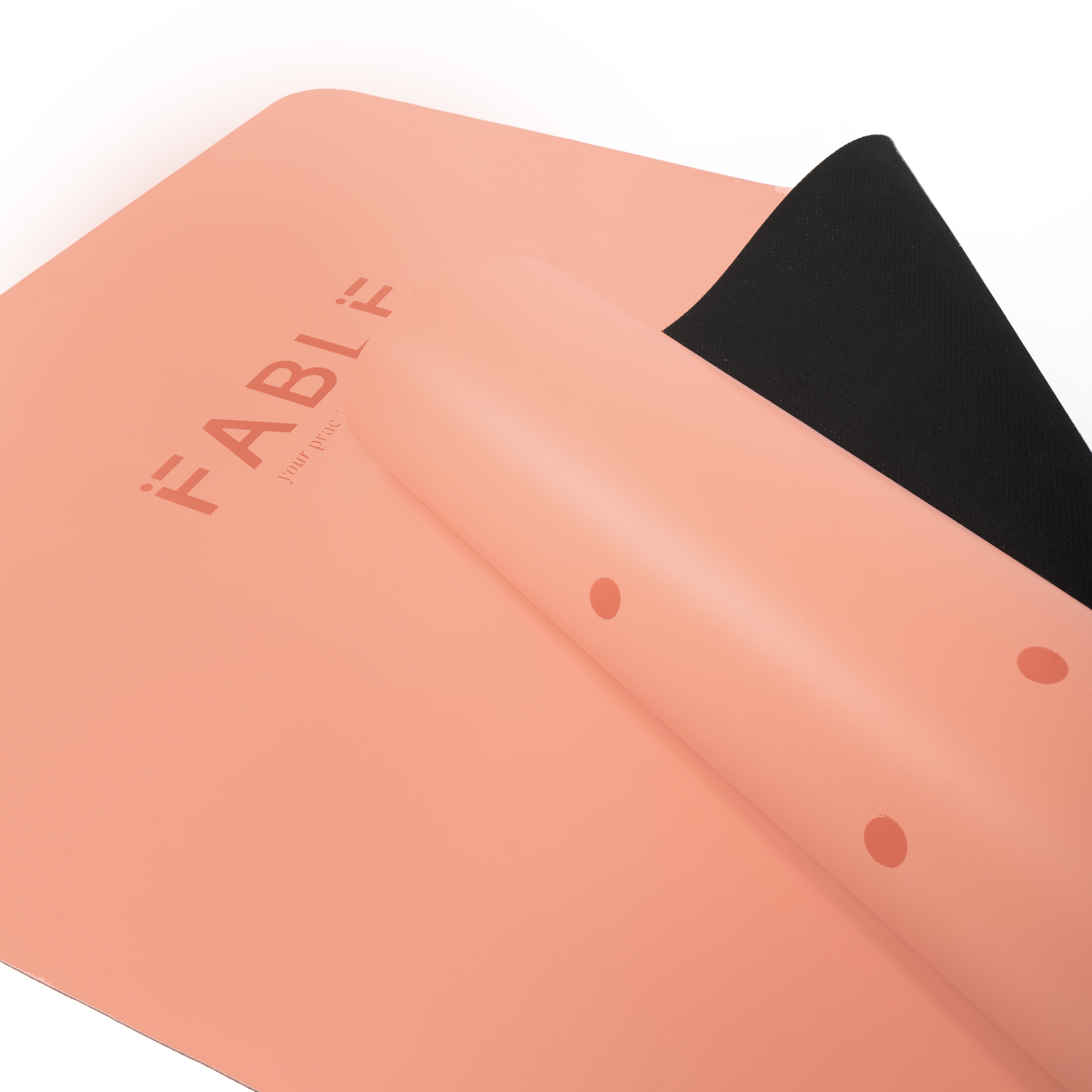 Blush Pink Yoga Mat from Fable Yoga Close Up - 4mm Pro Grip