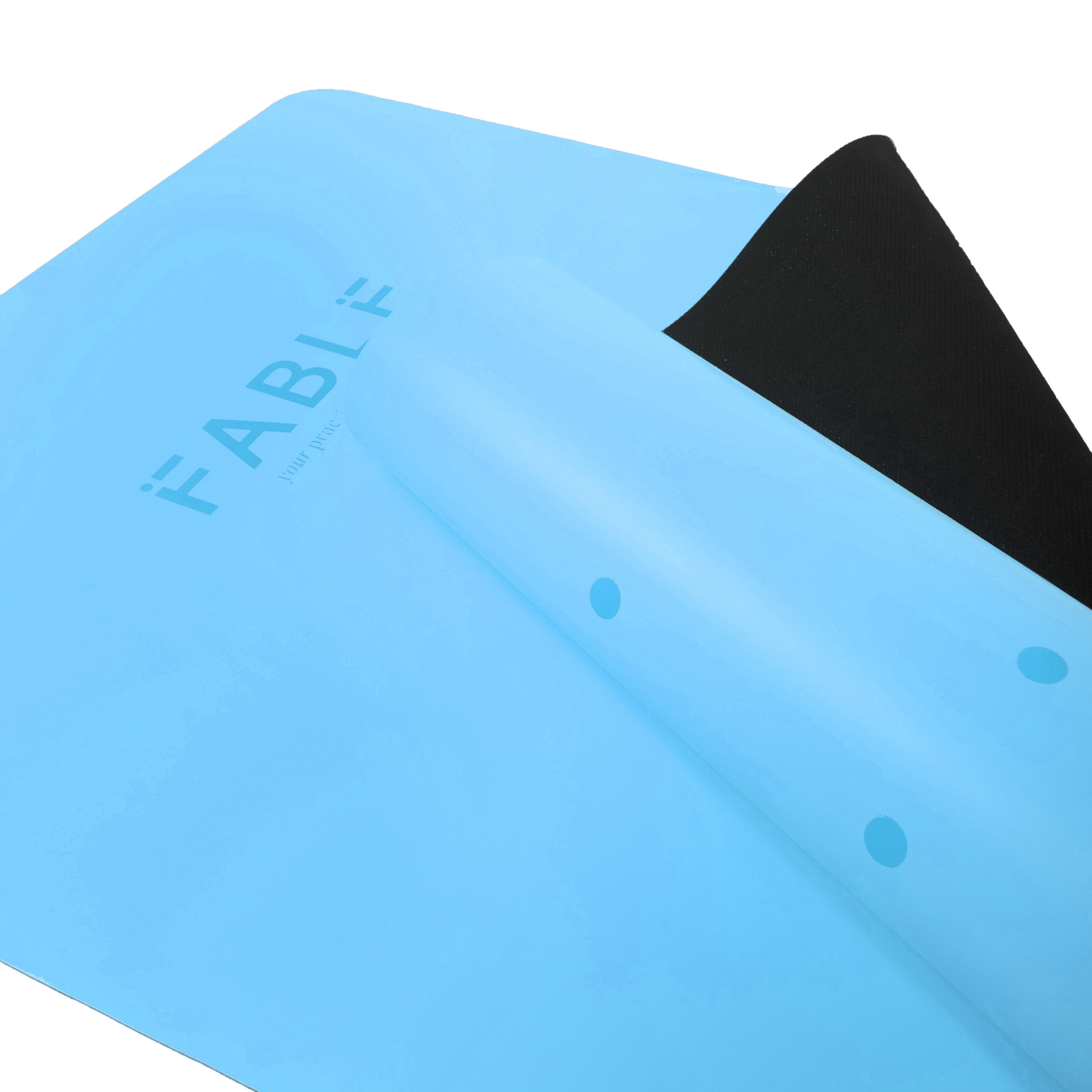 Sky Blue Yoga Mat from Fable Yoga Close Up - 4mm Pro Grip